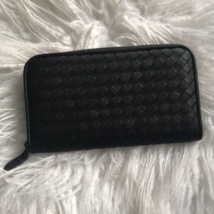 Bottega Veneta black leather wallet
